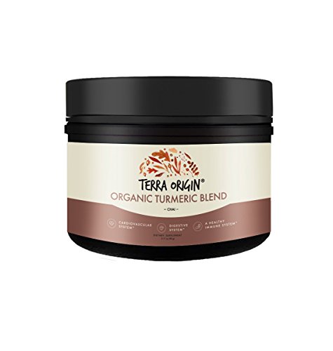 Terra Origin, Organic Turmeric Chai, Powder, 30 Servings, with Curcumin, Ginger, Cardamom & Black Pepper for Immune, Digestive & Cardiovascular Health
