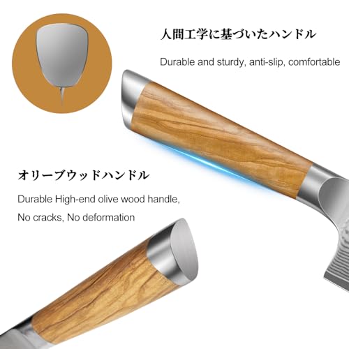 Hoshanho HSHPCS-2023-035 Damascus Nakiri Knife 6.5 Inch thumb #3