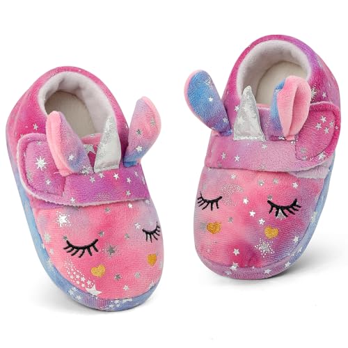 LACOFIA Kleinkind Mädchen Hausschuhe Weiche Kuschelige Kinder...