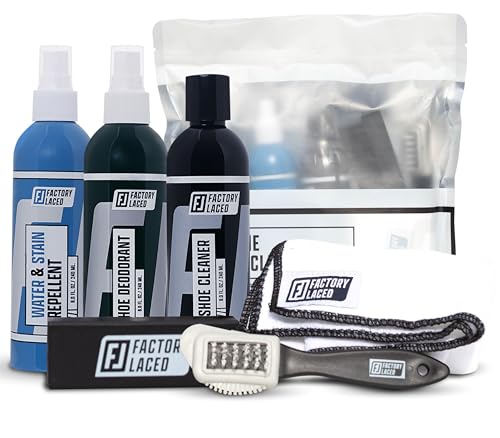 Product Image of the FACTORY LACED Shoe Cleaner Sneakers Kit - Includes - 8oz Sneaker Cleaner, Shoe...