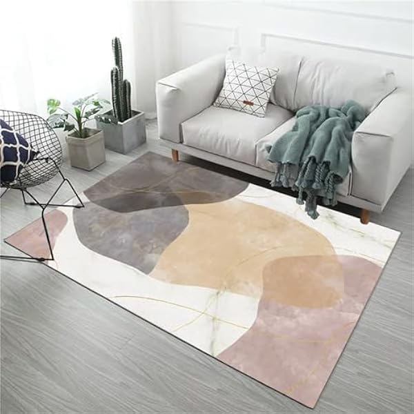 Gebied tapijten woonkamer tapijt, antislip zacht kristal fluwelen tapijt voor gemakkelijk schoon te maken, machinewasbaar tapijt voor woonkamer, slaapkamer, eetkamer wasbare tapijten (grijs roze