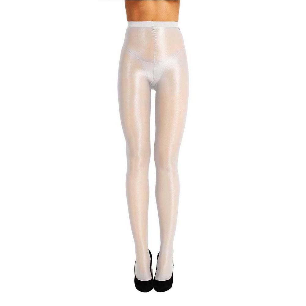 Plus Size Women's 60D Oil Shiny Glossy Pantyhose Shaping Stockings Sexy Flash Socks Ultra Stretch Tight Sheer Leggings