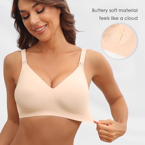 Seamless Nursing Bras for Breastfeeding Soft Wireless Sleep Maternity Bralette Regular and Plus Size2
