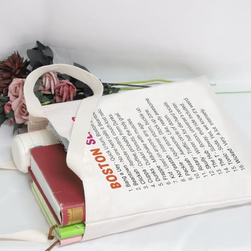 POFULL Boston Gift Boston Accent Gift Boston State Trip Gift Massachusetts Gift New England Gift Boston Slang Tote Bag3