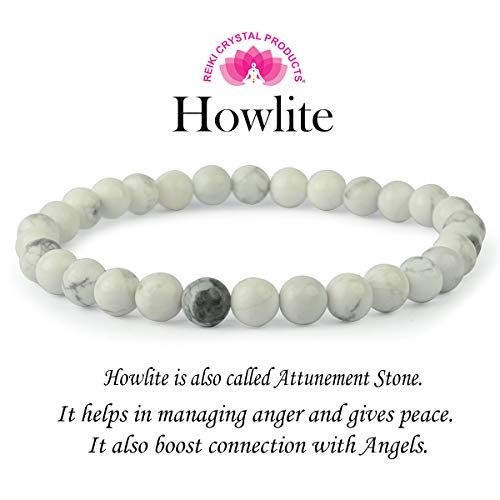 Image of Reiki Crystal Products Natural Crystal Stone Bracelet 6 mm Round Beads for Men & Women | Gemstone Jewellery Bracelet | Reiki Charged | Multiple Stone Variants Available
