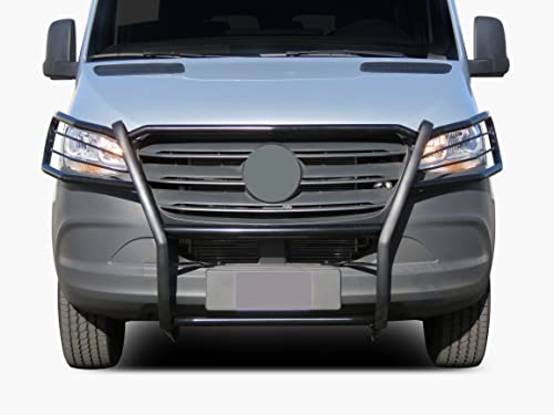 Image of Black Horse Grille brush Bumper Guard Modular Black Compatible with 19-25-Benz Sprinter 1500 /2500 /3500 /3500XD /4500|19-25 Freightliner Sprinter 1500 /2500 /3500 /3500XD /4500-17D503MA