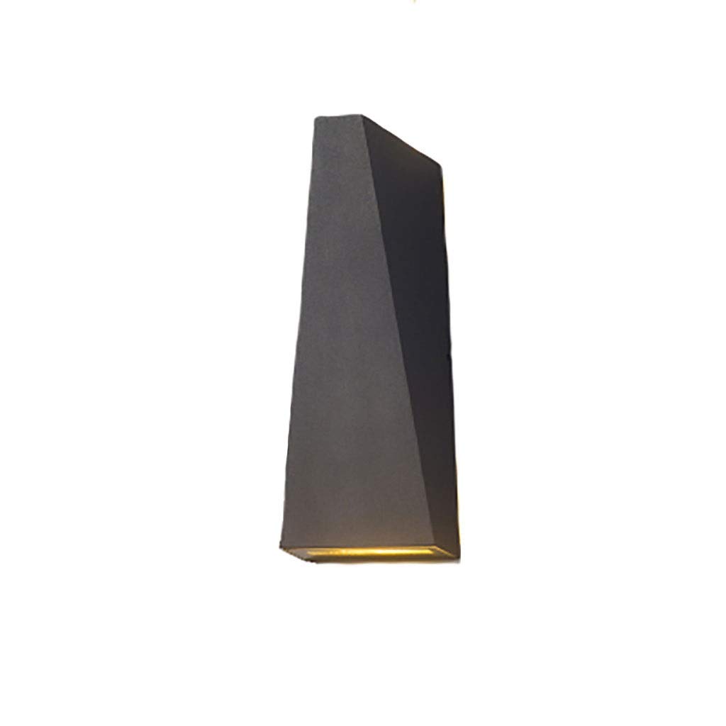HynJGih Waterproof Square dimming Hotel Indoor Bedside Corridor Wall lamp Bedroom Living Room LED Outdoor Aisle lamp(Schwarz,M)
