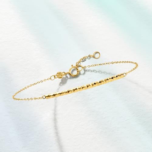 Ross-Simons Italian 14kt Yellow Gold Curved Bar Bracelet3