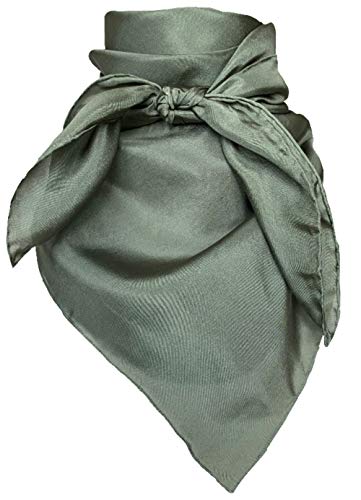 Extra Large XL Real Silk Scarf Wild Rag Western Cowboy Bandana (Sage Green)