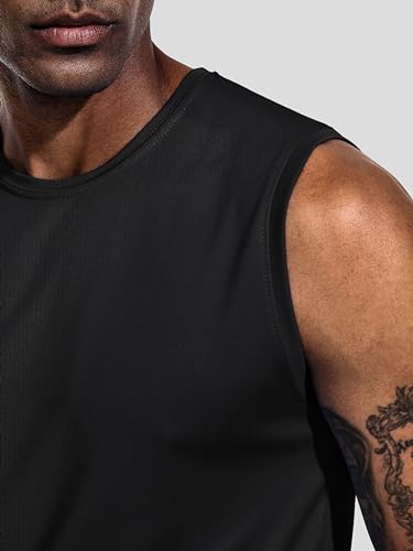 Teesmen Tank Top Herren Tanktop Muskelshirts Ärmelloses Shirt Achselshirts Axelshirt Muscle Sommer Sport Gym Lauf Fitness Atmungsaktiv MäNner Set 3er Pack (1, XL)