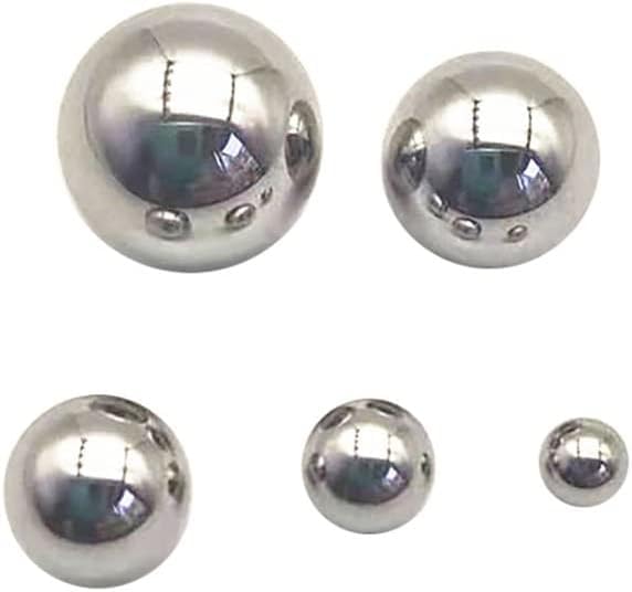 Bearing Balls,Steel Ball, Solid 304 Stainless Steel Ball Dia 1mm 2.381mm 3.969mm 4.763mm-6mm Bearing Balls Smooth Ball Bead(3.175mm(20pcs))