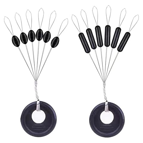 anglerholics Sliding Rubber Float Stops Stoppers Beads Small Medium Large Oval Barrel Shape (Oval, Large) Cover