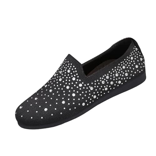 Zapatos descalzos plegables para mujer con detalles de diamantes de imitación, zapatos acuáticos de secado rápido, pantuflas cómodas para viajes, playa y oficina, 006, 36 EU