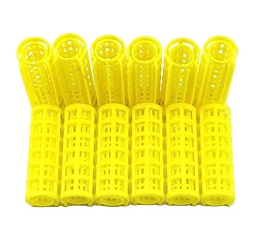 Plastic DIY Rollers Heatless Hair Curlers Hair Clips Styling Hairdressing for Long Hair (12 Pcs)