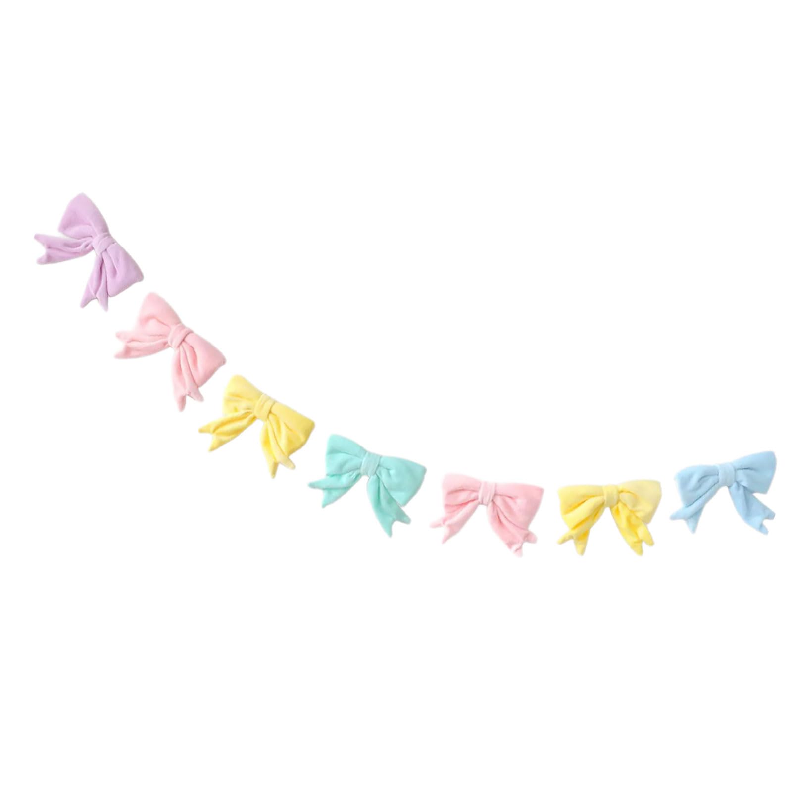 Lovely Pastels Colored Bows Garlands Ribbon Holiday Ornaments for Seasonal Decorations and Festives Event Flower Wreath