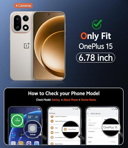 Image of FNTCASE for Oneplus 15 Case Clear: One Plus 15 Phone Cases with Screen Protector Slim Anti Yellowing Military Grade Drop Protection Rugged Shockproof Protective Transparent Cell Cover (Clear)