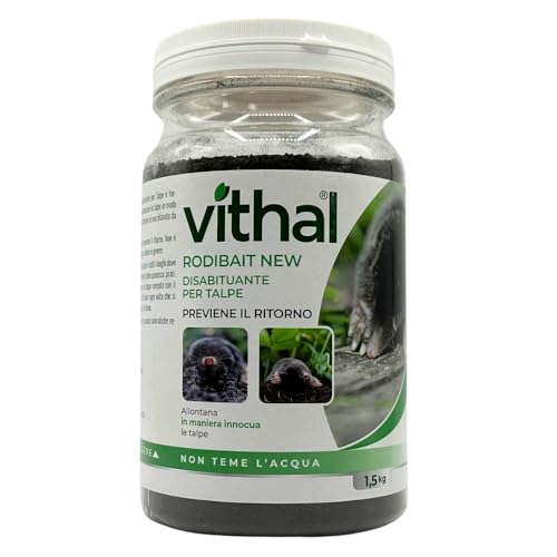 VITHAL Disabituante per Talpe - Granuli Repellenti per Talpe, Prevenzione e Allontanamento Sicuro, Ideale per Orti Giardini e Aiuole, Repellente Talpe, 1,5kg