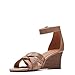 Clarks Women's Fashion Wedge Sandal, Praline Leather, 9