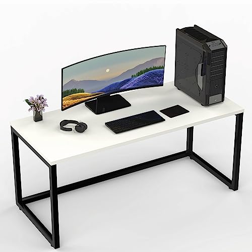 Image of Honey Touch Lizon Metal & Wood Workstation Desk for Home Office | Modern Computer Table for PC, Laptop & WFH | Minimalistic Study Desk with Strong Frame