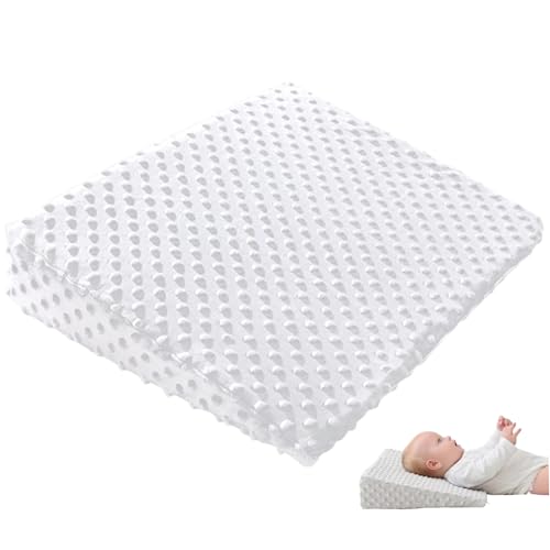 Oreiller anti-reflux pour nouveau-né blanc avec inclinaison 30°