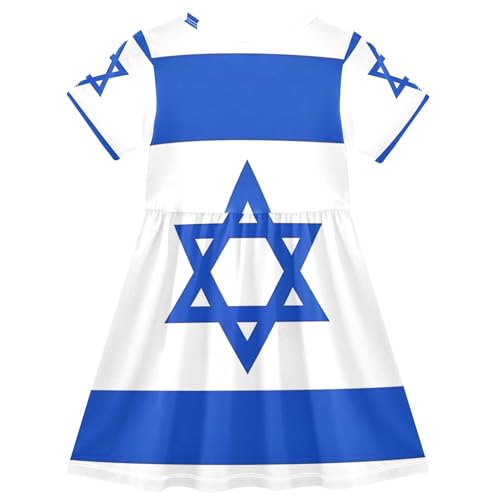 Toddler Girls' Dresses 2t Israel National Flag Summer Outfits Spring Beach Dress Children2