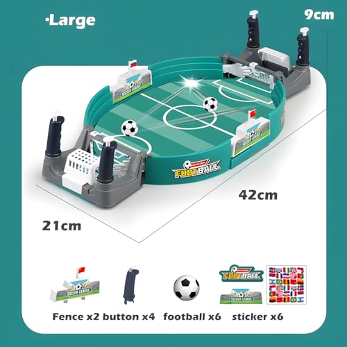 Tischkicker, Tischfußballspielzeug für Zwei mit 6 Mini-Fußball, Interaktive Brettspiele für Kinder Erwachsene, Verbessern Sie das Interesse der Kinder am Sport – Bild 3