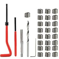 Bestgle Gewinde Reparatur Set m6 30 stück Gewinde Reparatur Satz handwerkzeug metrisches kompatibel innen drahteinsatz kit helicoil gewindehülse Werkzeug kit für die autoreparatur