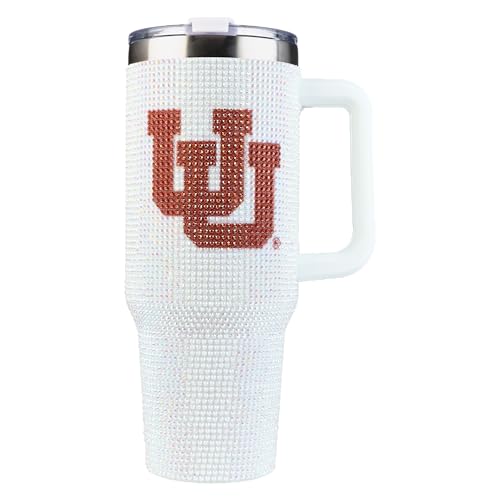 Image of The Memory Company Officially Licensed 40oz White Bling Game Day Tumbler, University of Utah