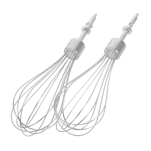 Mipcase Lot De 2 Fouets à Œufs Grosse Taille En Acier Inoxydable Pour Mini Mixeur Portatif, Accessoire Électrique Polyvalent Pour Pâtisserie Cuisine Domestique