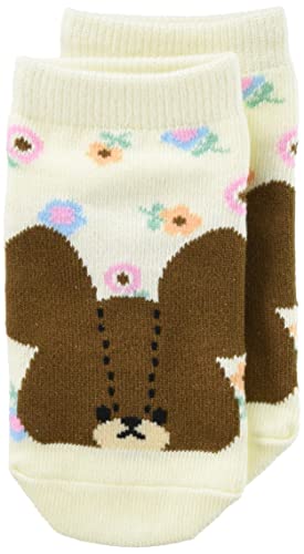 ナカジマコーポレーション くまのがっこう キッズソックス 小花柄 クリーム 172730