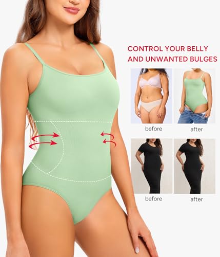 Image of Nebility Shapewear Bodysuit for Women - Tummy Control Square Neck Body Suit
