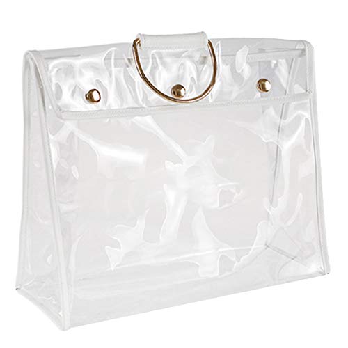 Crewell Sac à Main Transparent, Sac à poussière Transparent Organisateur de Cas Femme Support de Protecteur de Sac à Main Transparent pour Plage de Voyage