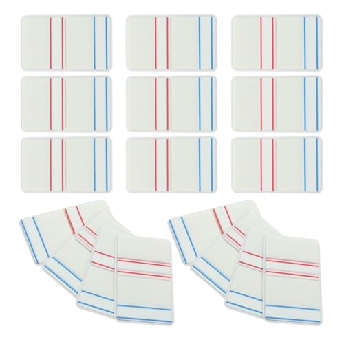 Pestañas adhesivas impermeables de índice PET con barras azules y rojas para libros, 10 juegos