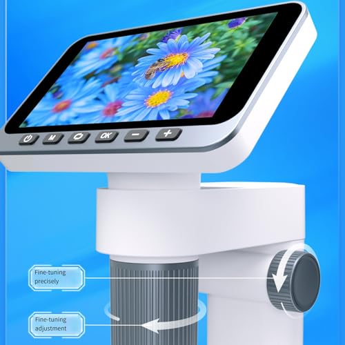 Microscopio infantil con pantalla de 4.5" para evitar la fatiga ocular al estudiar 3