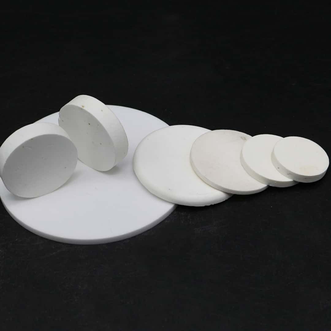 Płyty ceramiczne z tlenku magnezu i uszczelki okrągłe - arkusze odporne na wysokie temperatury do zastosowań przemysłowych - rozmiar D30 * 5