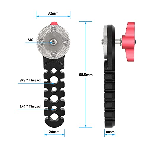 Image of CAMVATE Rosette Extension Arm with M6 Thread Screw for DSLR Camera Cage Rig(Red) - 3098