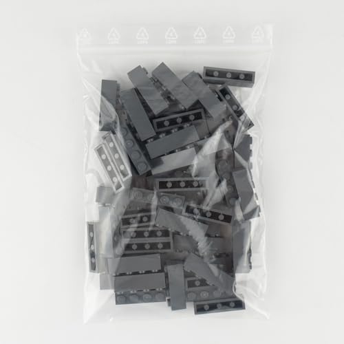 Parti e pezzi: grigio scuro (grigio pietra scuro) 1x4 mattone x50 - Lego - Immagine 6