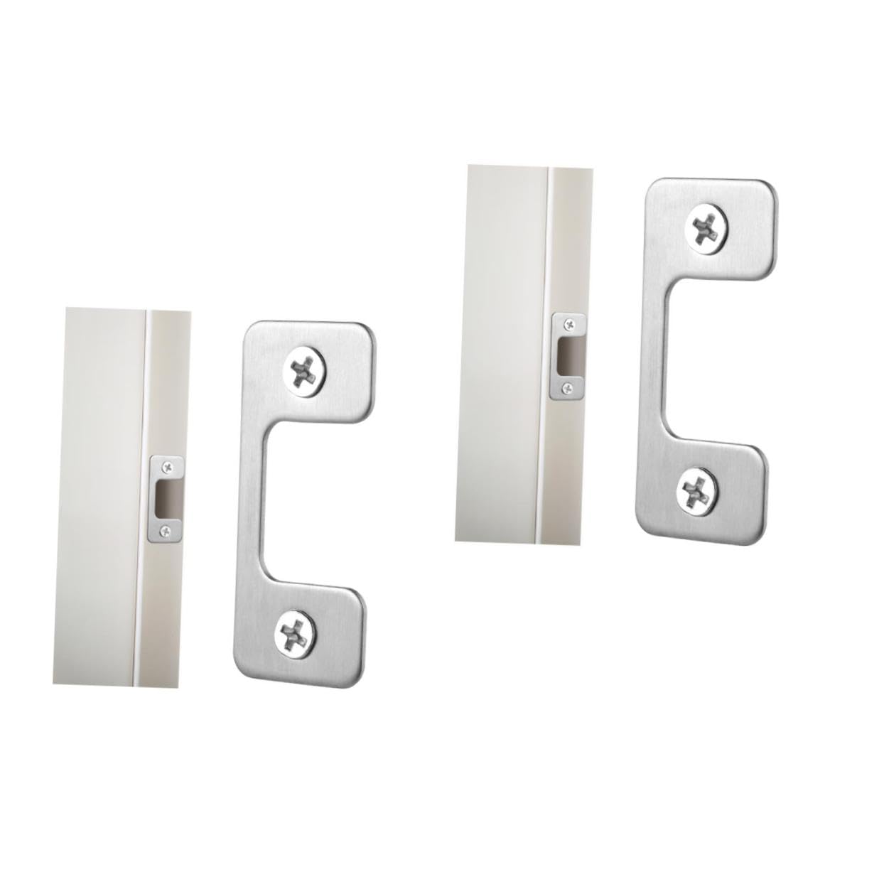 ARTIBETTER Latch Protector Durable Latch Guard Plate Cover for Outswing Doors Stylish Metallic Finish Easy Installation with Enhanced Protection