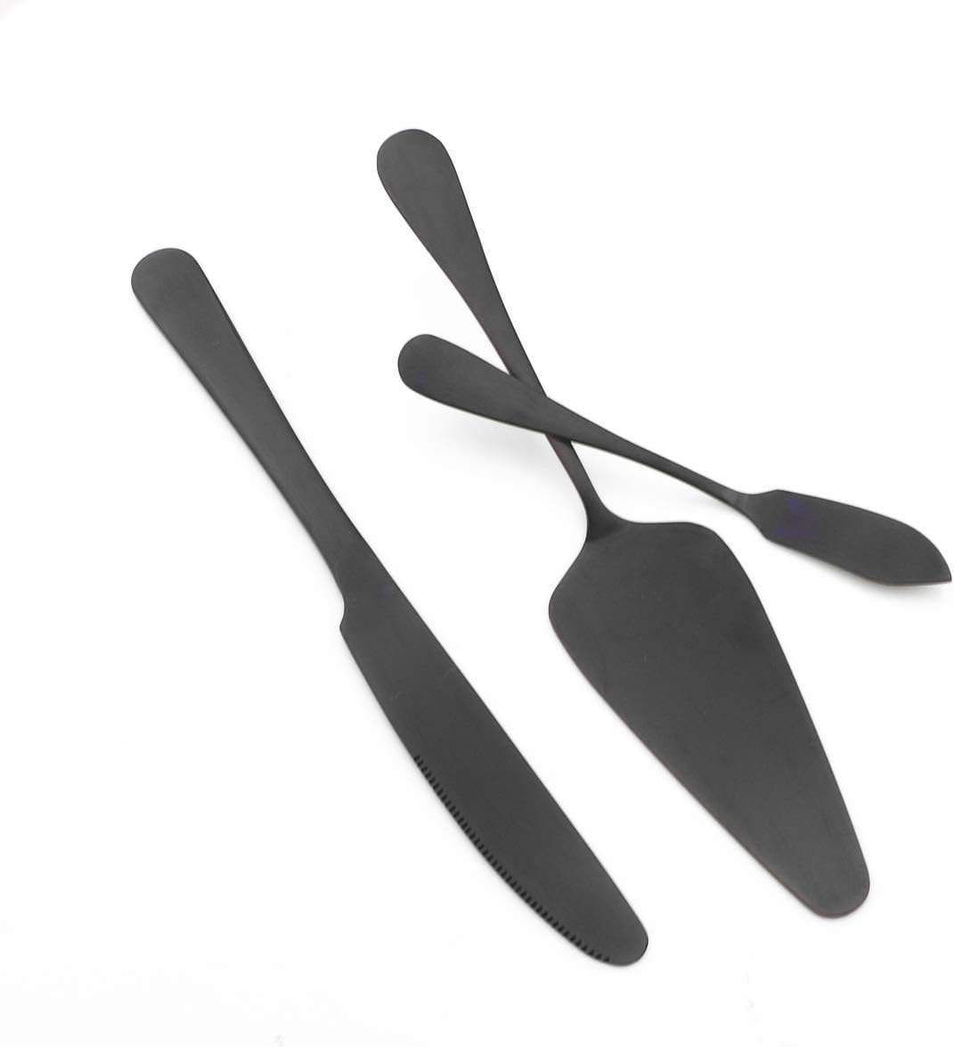 Set di Posate in Acciaio Inossidabile Nero Opaco, Set da 20 Pezzi per 4 Persone, Forchetta, Coltello E Cucchiaio Resistenti alla Ruggine, Set di Posate Moderno Black Silverware Set