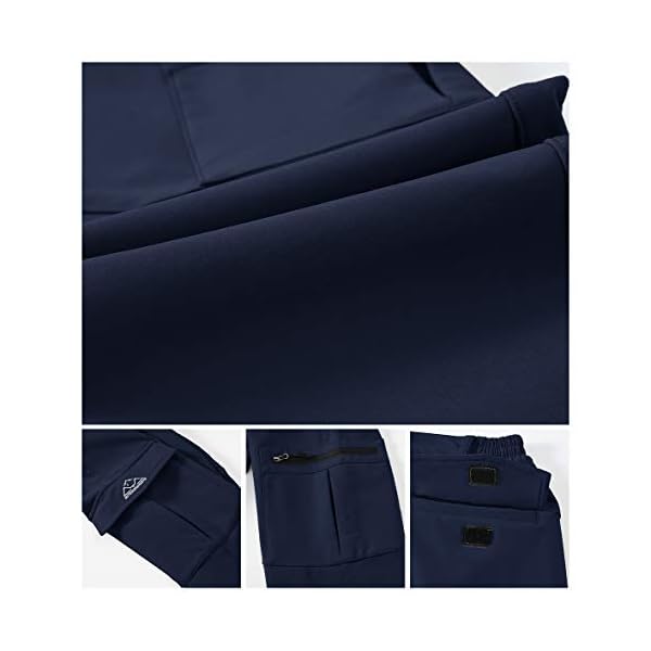 Gopune-Womens-Waterproof-Windproof-Outdoor-Hiking-Snow-Ski-Insulated-Pants Gopune Women's Windproof Waterproof Sportswear Outdoor Hiking Fleece Pants (Navy,XL)