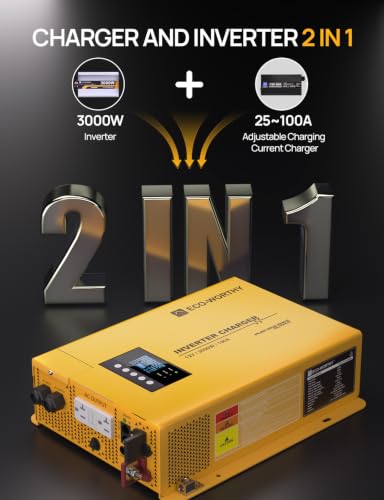 Image of ECO-WORTHY 1200W Complete Solar Kit with 6PCS 200W Solar Panels, 3000W UPS Inverter Charger, 2PC 12.8V 400AH Lithium Batteries, 60A MPPT Controller Bluetooth for Fifth-Wheel Trailers