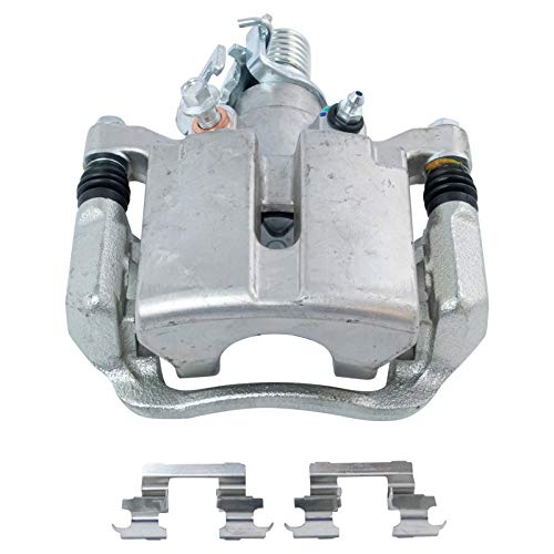 Image of TRQ Rear Brake Pad and Rotor Set Ceramic Solid Rotors Calipers