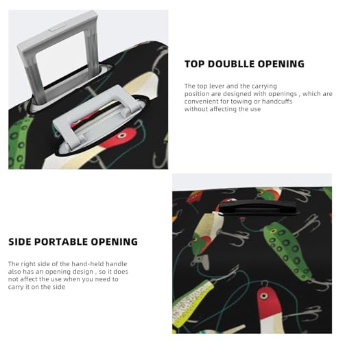 Fishing Lure Print Luggage Suitcase Covers Elastic Washable Luggage Protector Luggage Covers For Suitcase 5
