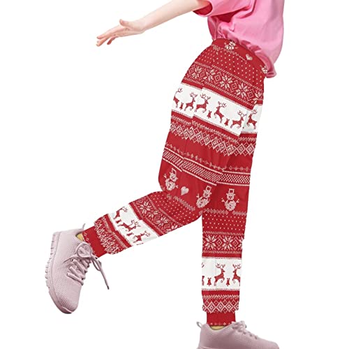 Casual Pants for Girls Loose Yoga Sweatpants Soft Trousers with Pockets High Waisted Elastic Sweatpants3