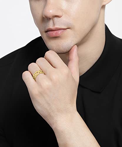 BOSS Jewelry Ring für Herren Kollektion KASSY in Gelbgold - 1580446M – Ansicht 2