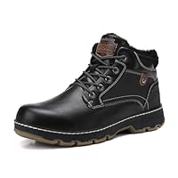 ARRIGO BELLO Bottines Homme Chaussures de Randonnée Hiver Fourrées Bottes de Neige Marche Noir 44