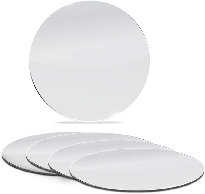 Better crafts Round Mirror Tiles for Glass Mirror Centerpiece or Crafts