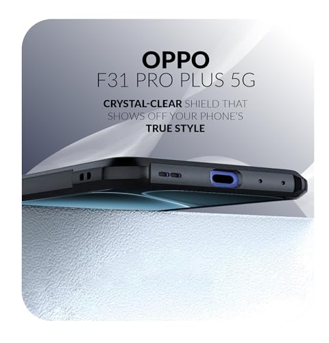 Image of Back Cover Case + Screen Protector for Oppo F31 Pro Plus 5G | Transparent Black | PC Anti Yellow Mobile Phone Case Cover for Oppo F 31 Pro Plus / F31 Pro Plus 5G | 360 Degree Protection