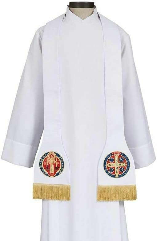 Miniatura 3 de Christian Utensils - Suministro de iglesia católica, medalla de San Benito con flecos, 86 pulgadas rgbc-df-162