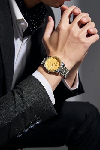 Image of London Fog Carnaby Collection Analog Watch for Men with Round Dial, Day & Date Display, Quartz Movement, Stainless Steel Strap & Water Resistant - LFM10008